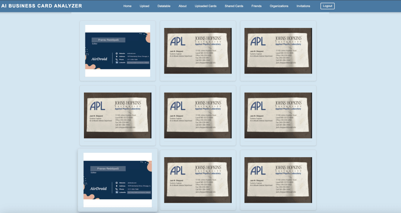 AI Business Card Analyzer
